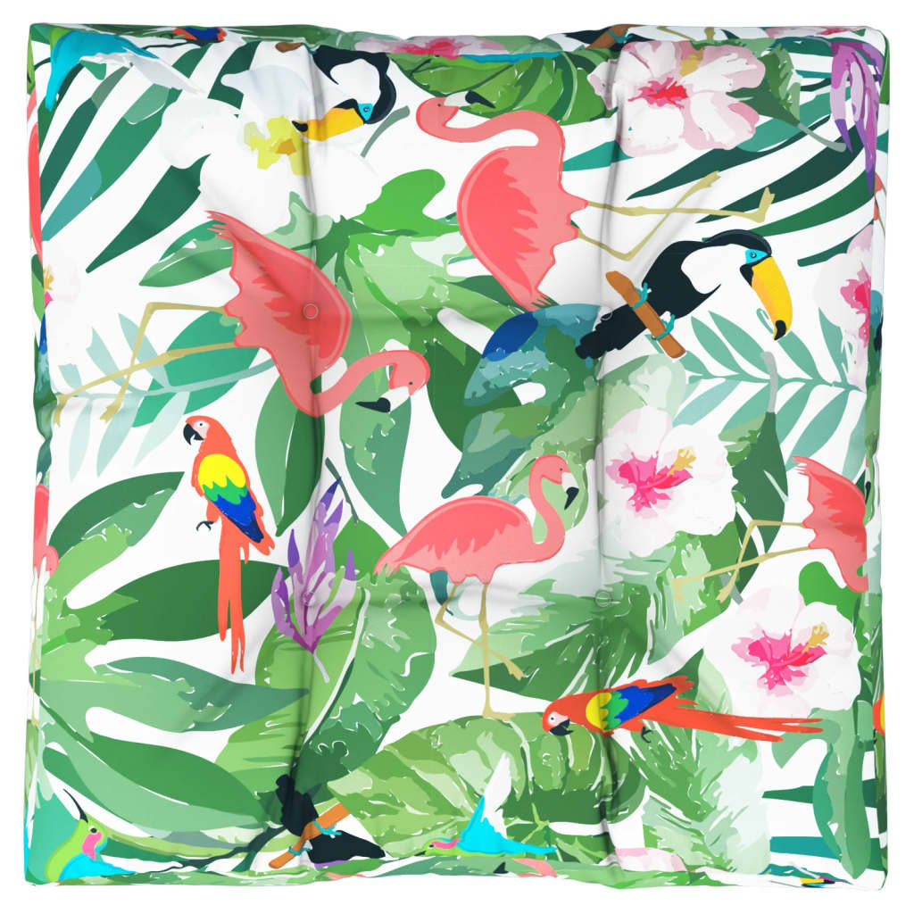 VidaXL coussin de palette 80x80x12 cm tissu multicolore