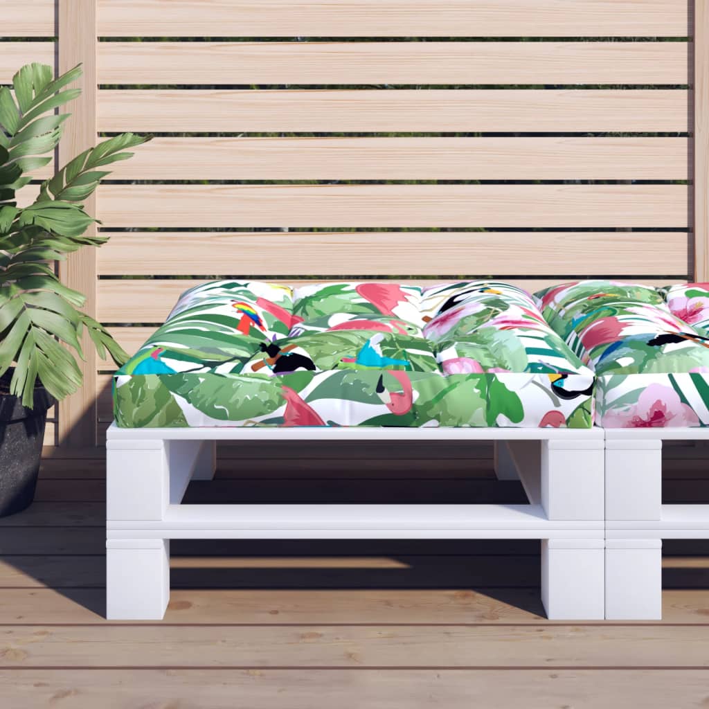 VidaXL coussin de palette 80x80x12 cm tissu multicolore