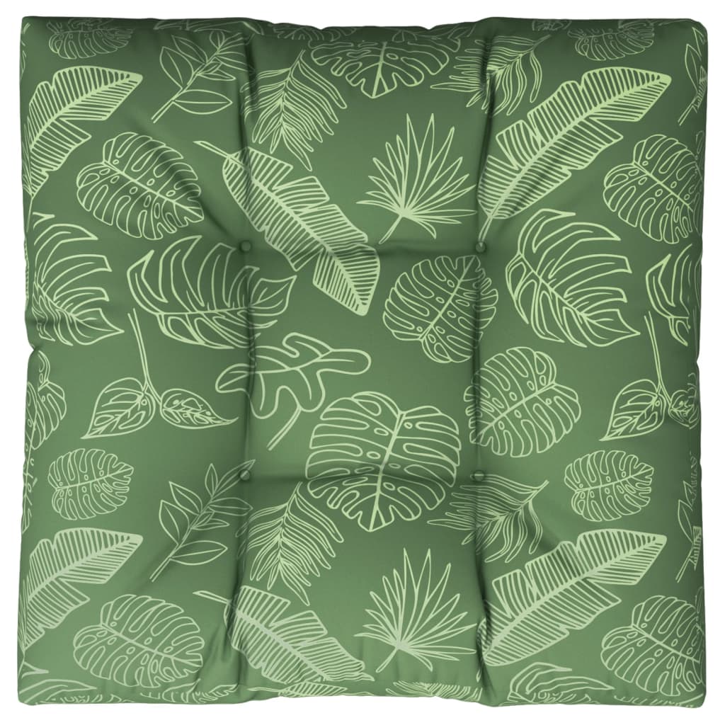 Vidaxl Pallet Cushion Leaf Match 80x80x12 cm Tissu