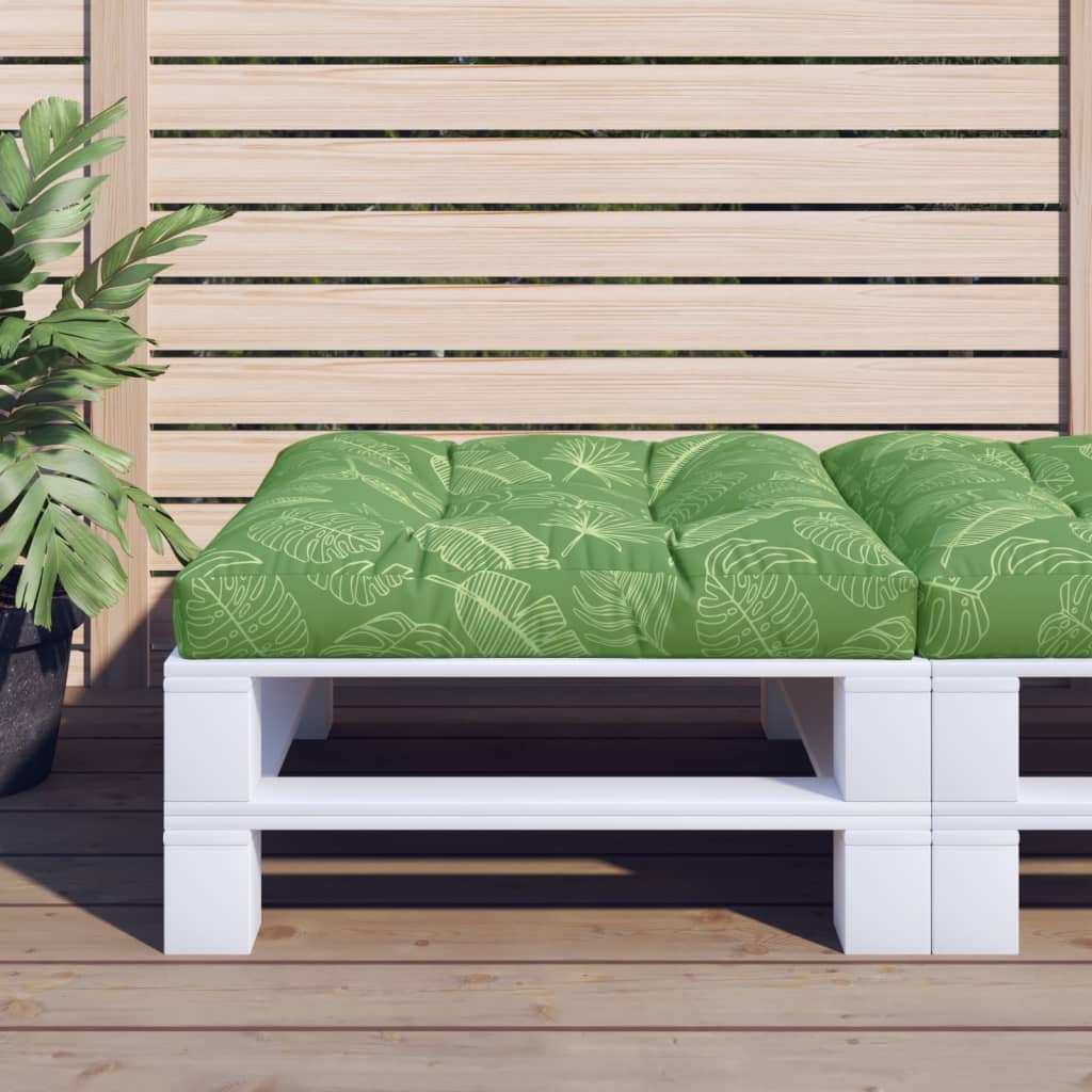 Vidaxl Pallet Cushion Leaf Match 80x80x12 cm Tissu