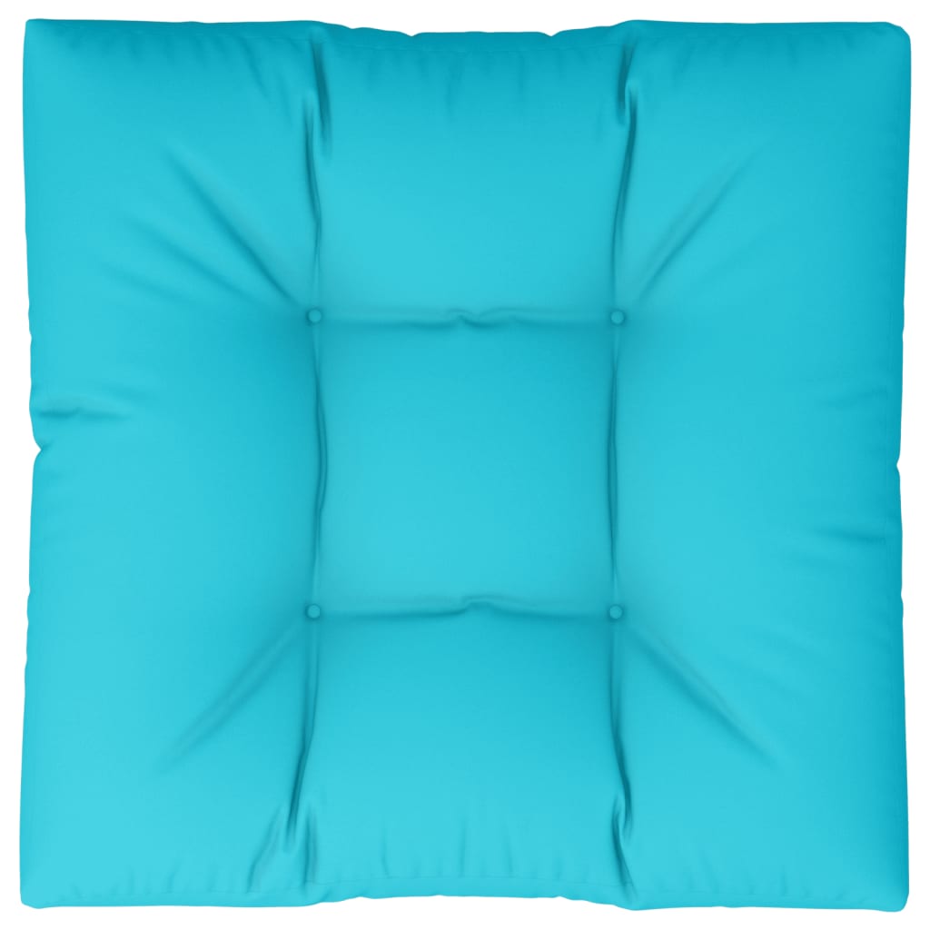 Coussin de palette vidaxl 80x80x12 cm Turquoise tissu