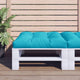 Coussin de palette vidaxl 80x80x12 cm Turquoise tissu