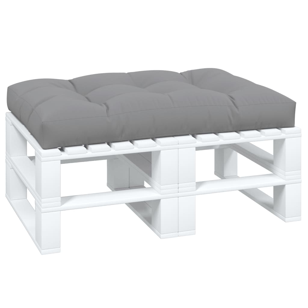 VidaXL coussin de palette 120x80x12 cm tissu gris