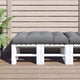 VidaXL coussin de palette 120x80x12 cm tissu gris