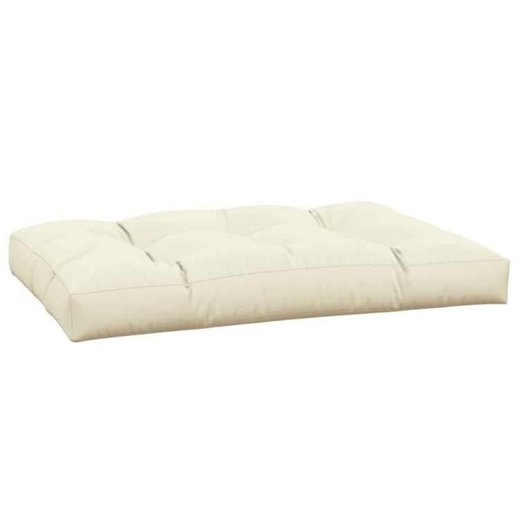 VidaXL coussin palette 120x80x12 cm tissu couleur crème