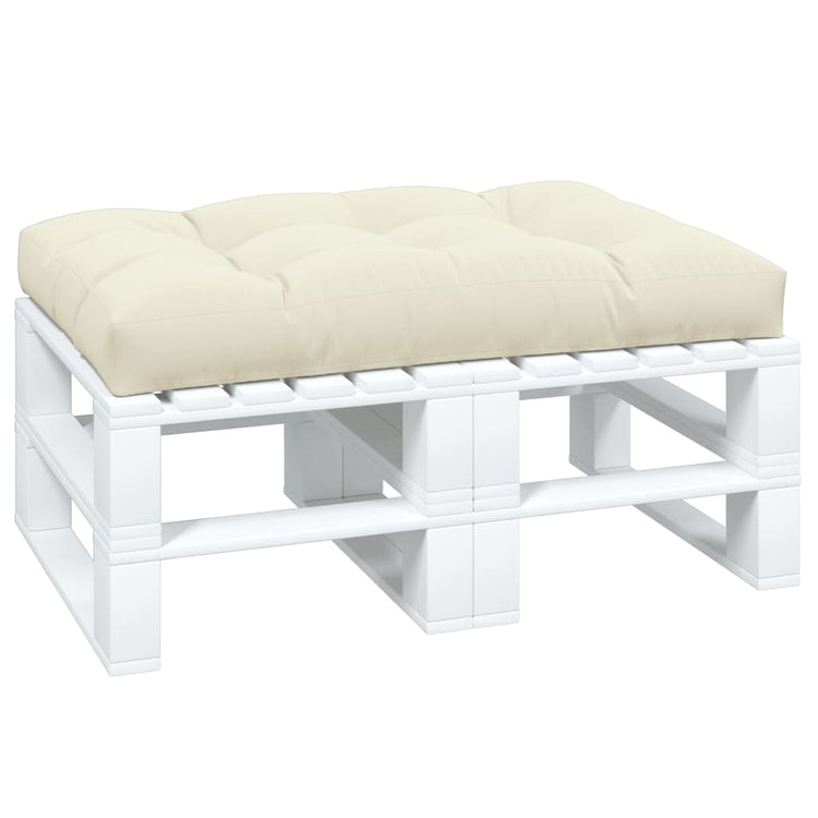 VidaXL coussin palette 120x80x12 cm tissu couleur crème
