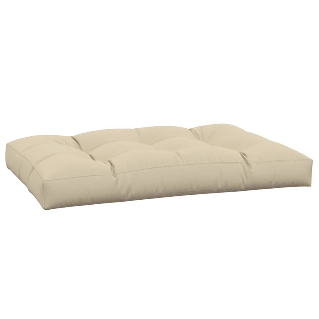 VidaXL coussin palette 120x80x12 cm tissu beige