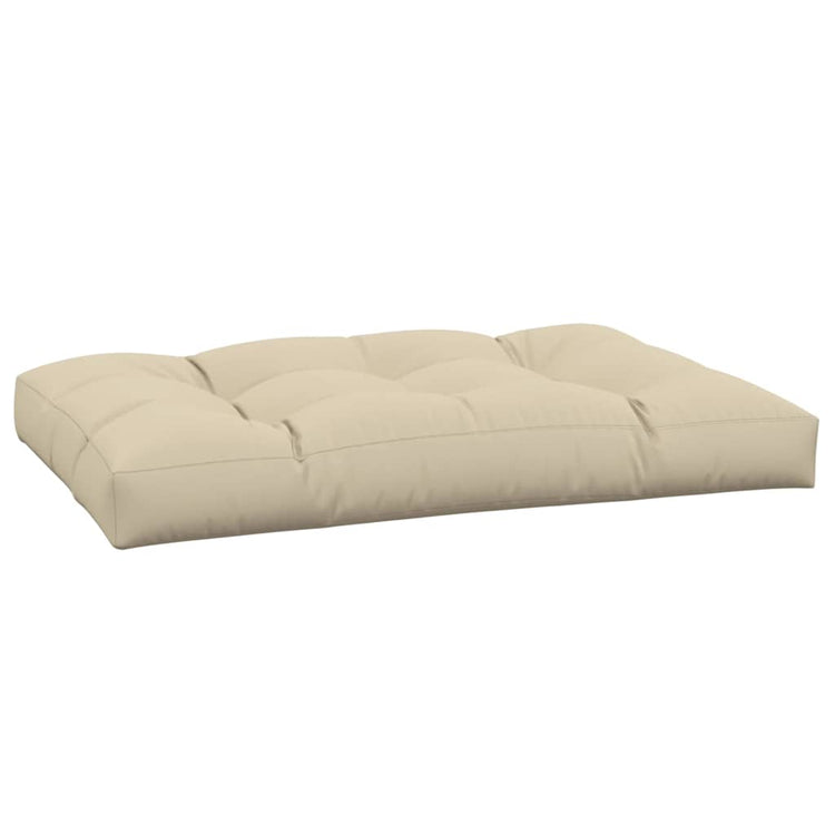 VidaXL coussin palette 120x80x12 cm tissu beige