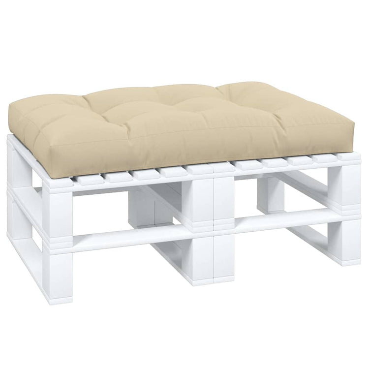 VidaXL coussin palette 120x80x12 cm tissu beige