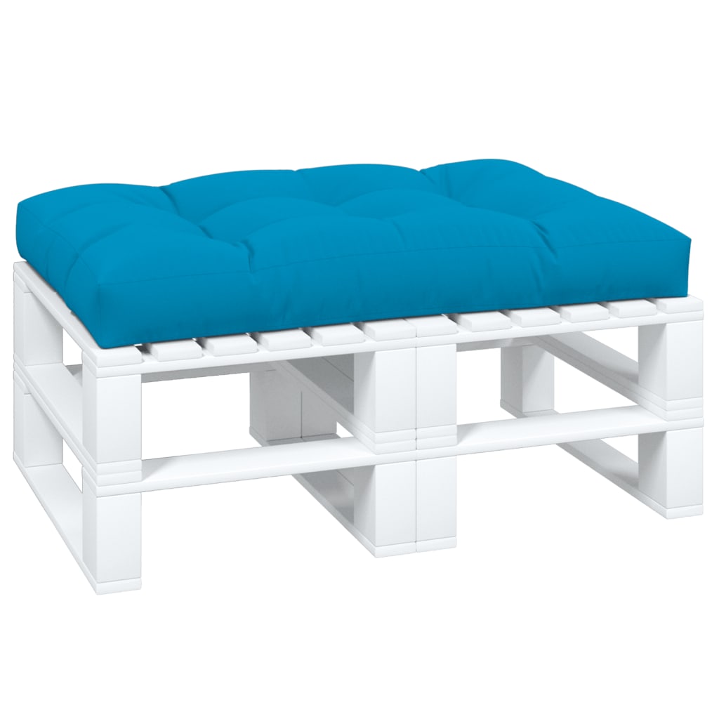 VidaXL coussin de palette 120x80x12 cm tissu bleu