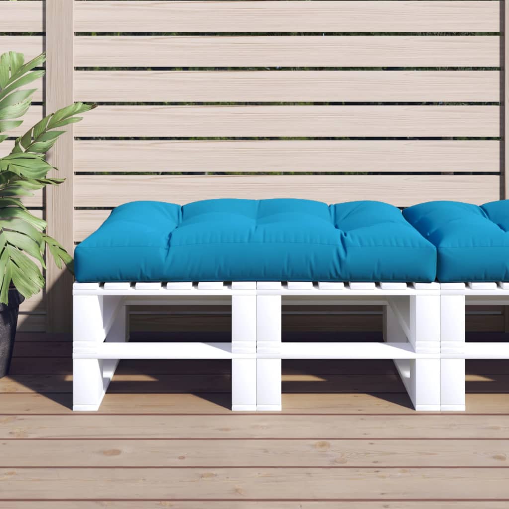 VidaXL coussin de palette 120x80x12 cm tissu bleu