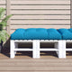 VidaXL coussin de palette 120x80x12 cm tissu bleu