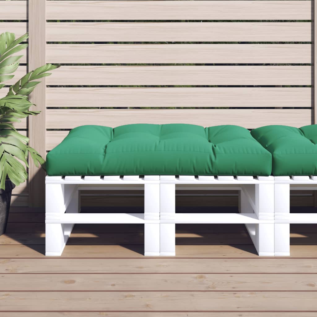 VidaXL coussin de palette 120x80x12 cm tissu vert