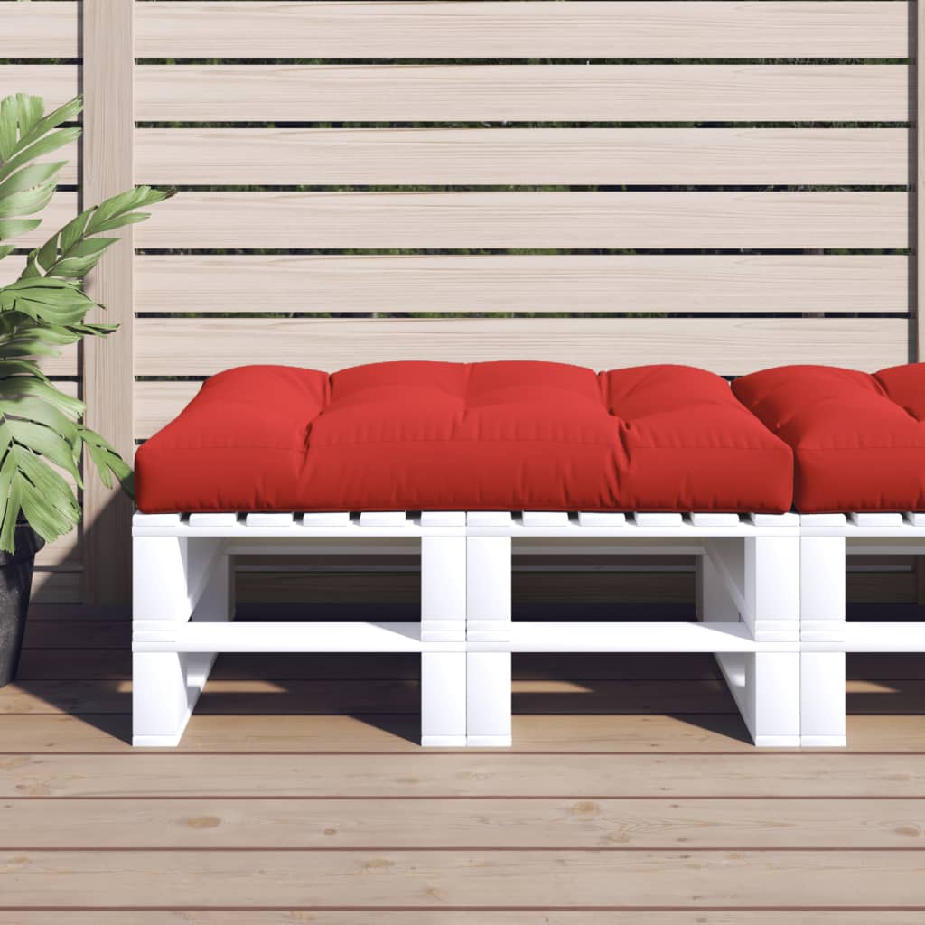 VidaXL coussin de palette 120x80x12 cm tissu rouge