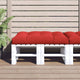 VidaXL coussin de palette 120x80x12 cm tissu rouge