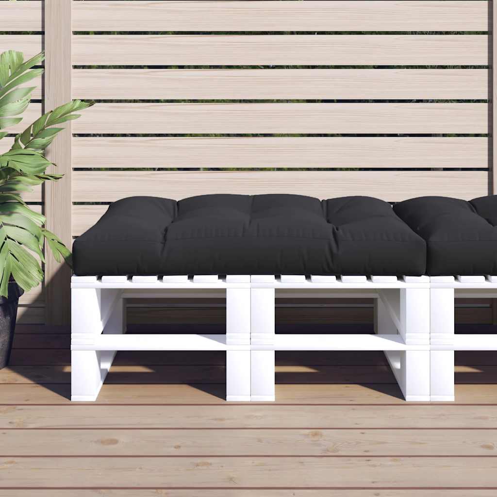 VidaXL coussin de palette 120x80x12 cm tissu noir