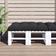 VidaXL coussin de palette 120x80x12 cm tissu noir