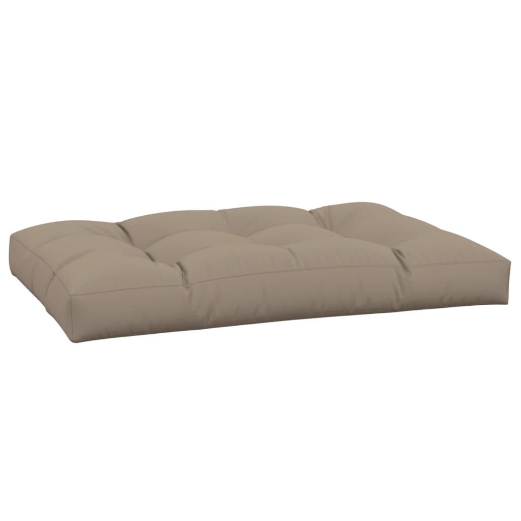 Coussin de palette vidaxl 120x80x12 cm tissu taupe