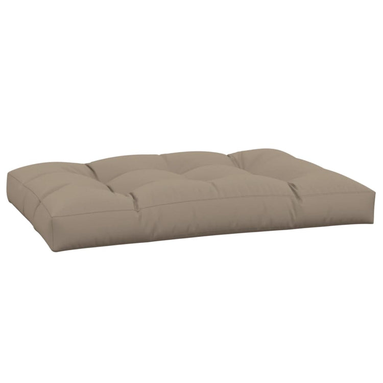 Coussin de palette vidaxl 120x80x12 cm tissu taupe