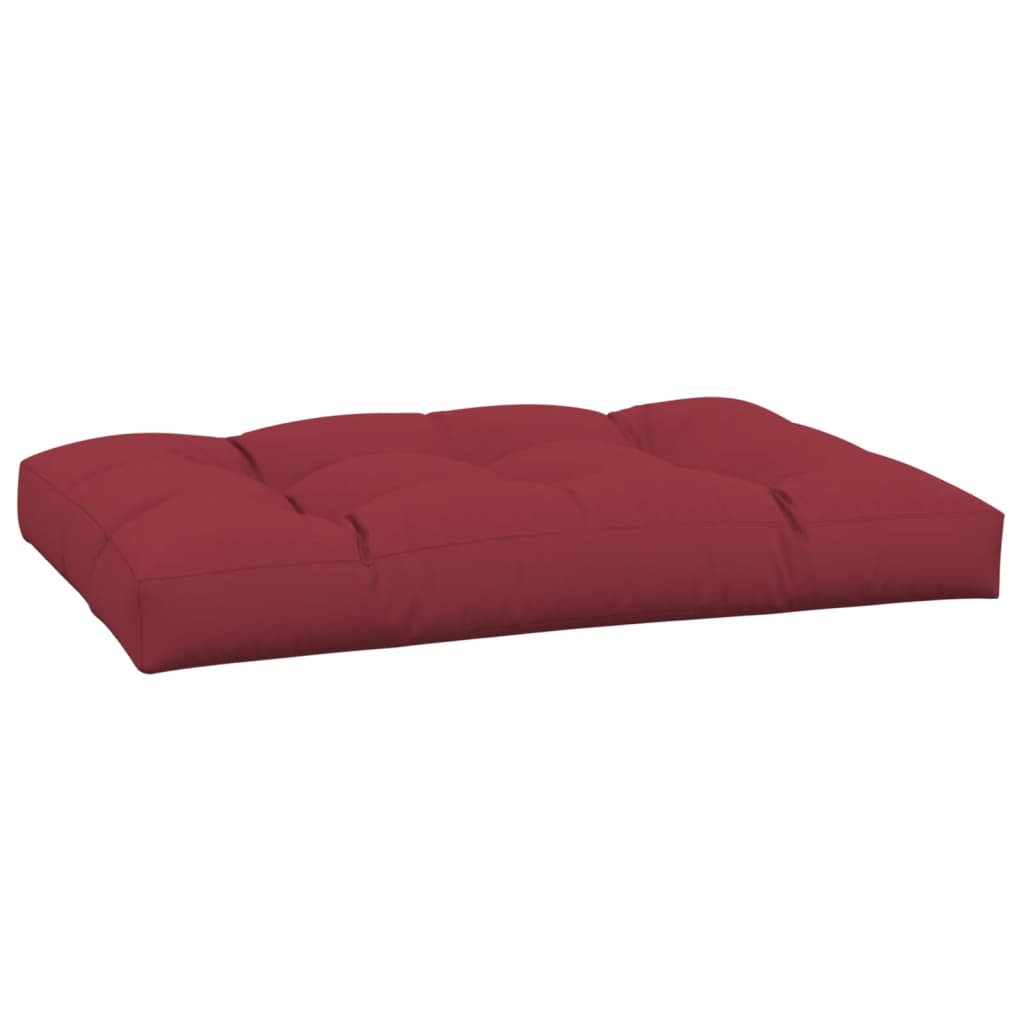 VidaXL coussin de palette 120 x 80 x 12 cm tissu rouge vin