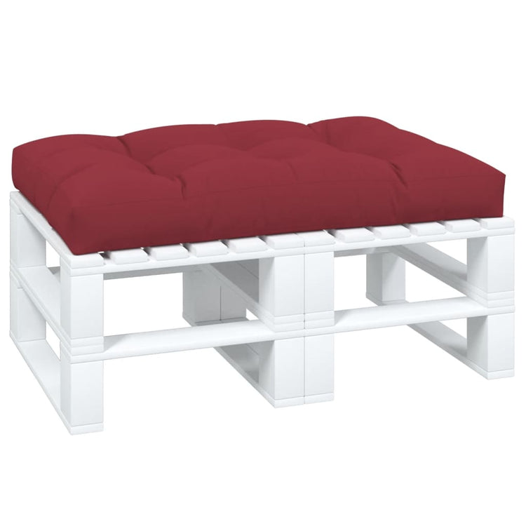 VidaXL coussin de palette 120 x 80 x 12 cm tissu rouge vin
