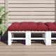 VidaXL coussin de palette 120 x 80 x 12 cm tissu rouge vin