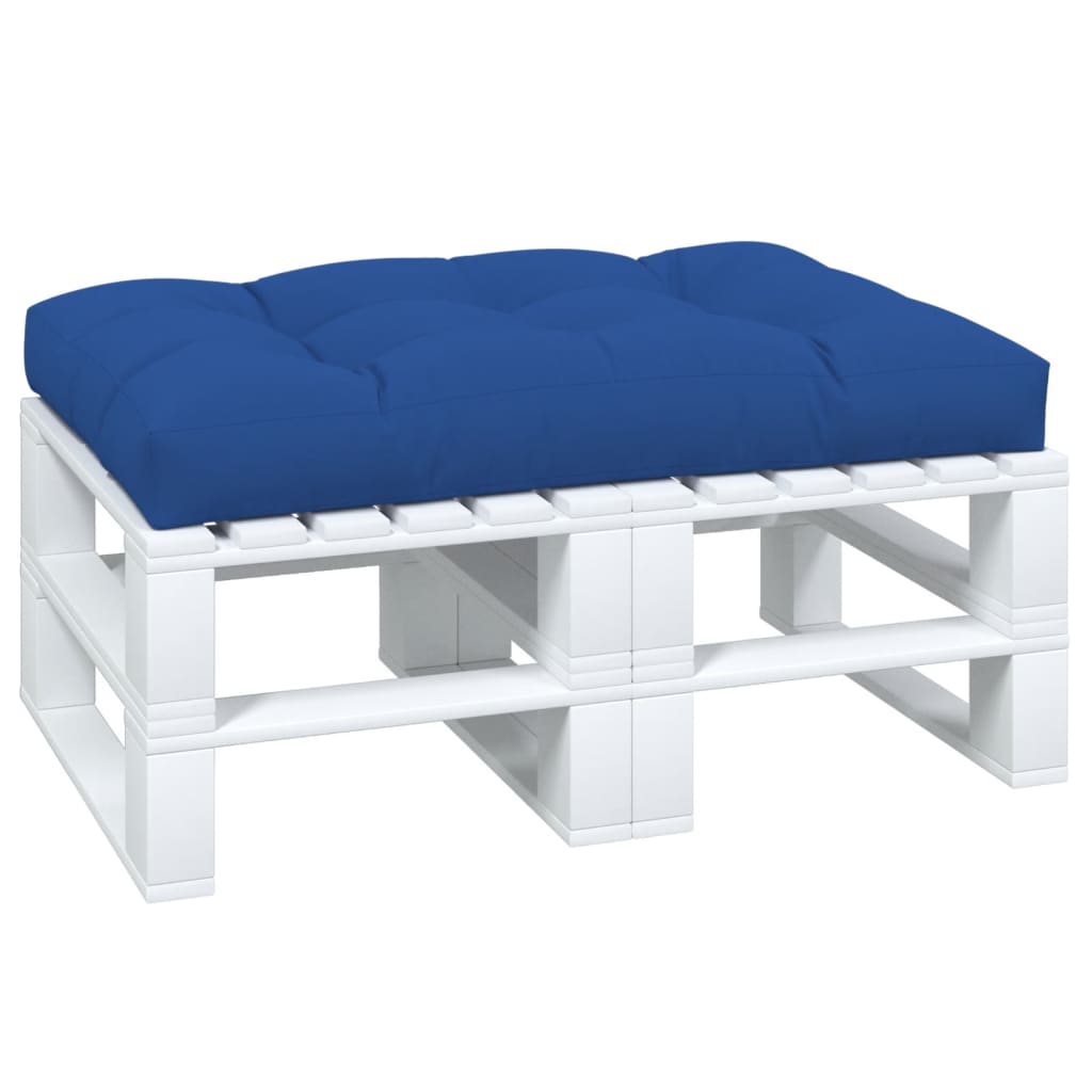 VidaXL coussin palette 120x80x12 cm tissu bleu royal