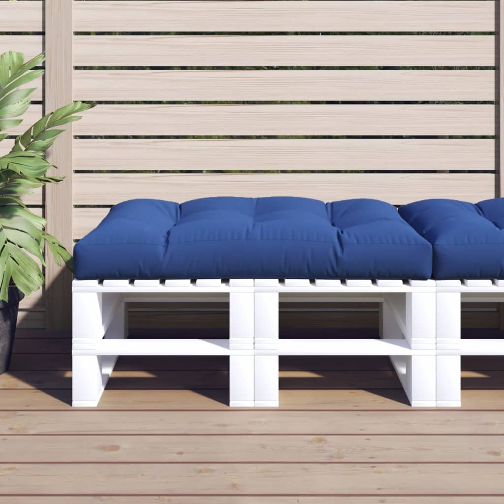 VidaXL coussin palette 120x80x12 cm tissu bleu royal