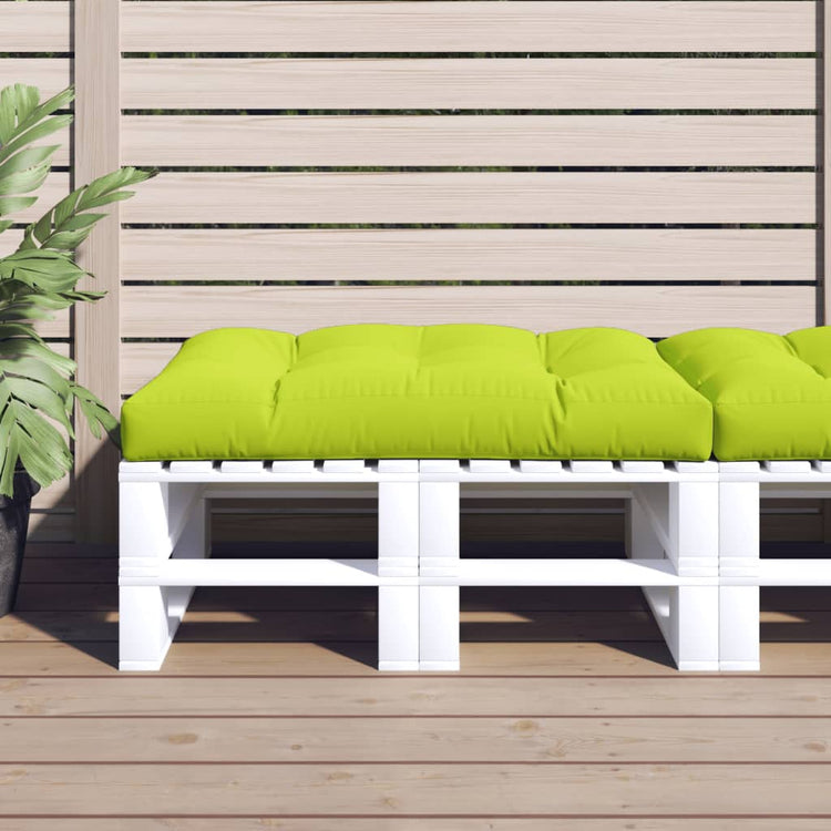 VidaXL coussin palette 120x80x12 cm tissu vert vif