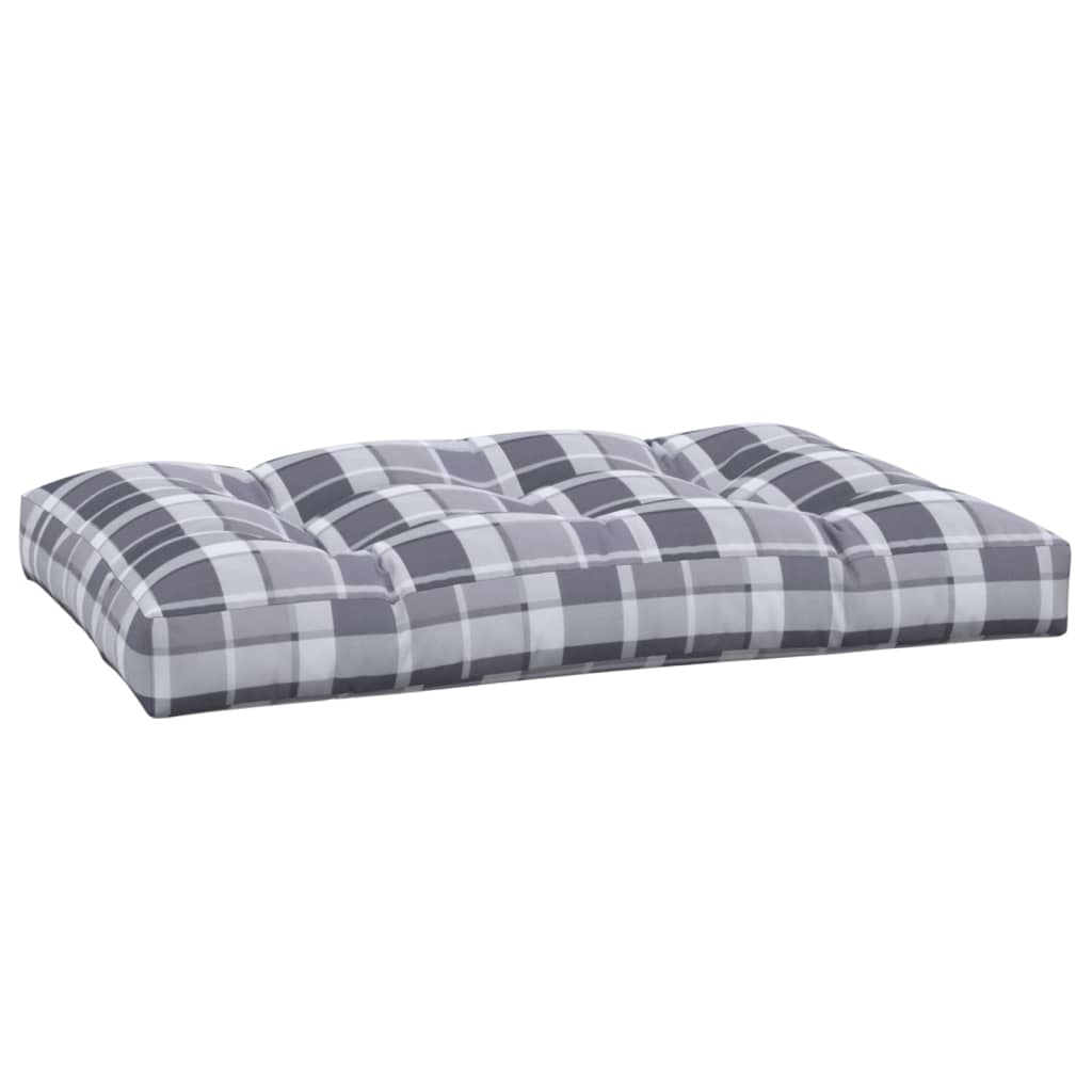 VidaXL coussin de palette 120x80x12 cm tissu motif losange gris