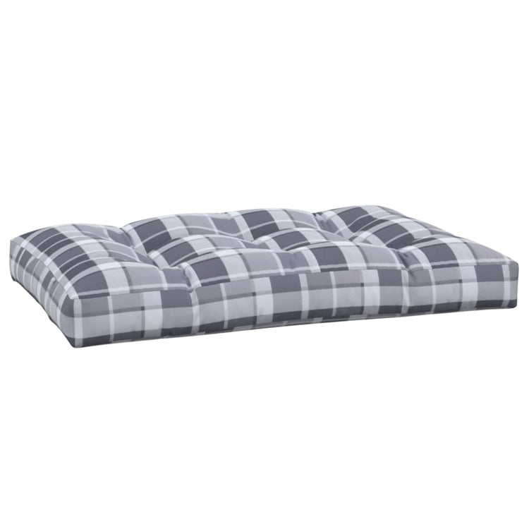 VidaXL coussin de palette 120x80x12 cm tissu motif losange gris