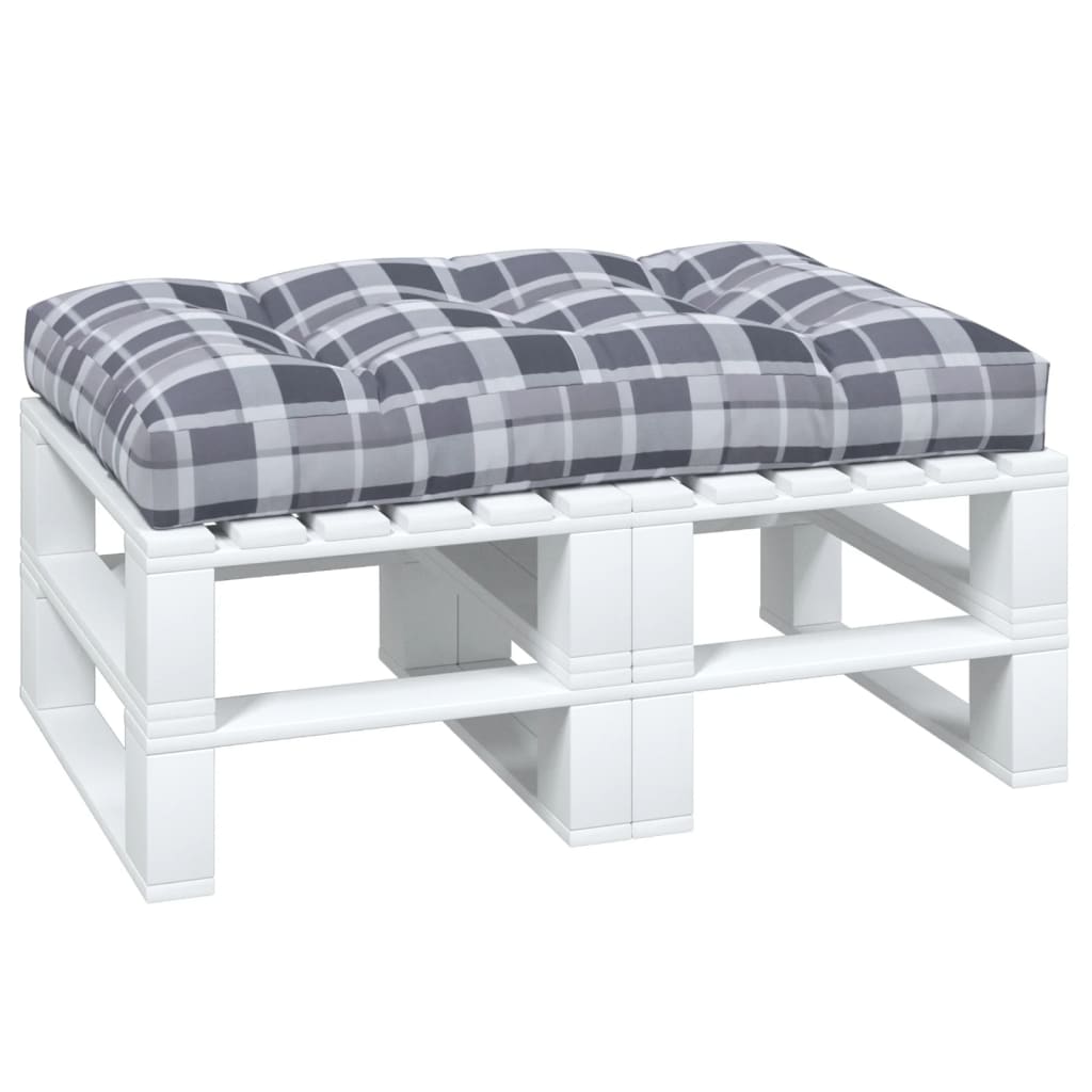 VidaXL coussin de palette 120x80x12 cm tissu motif losange gris