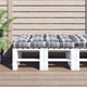VidaXL coussin de palette 120x80x12 cm tissu motif losange gris