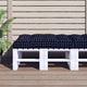 Vidaxl Pallet Cushion Checker Match 120x80x12 cm Tissu noir