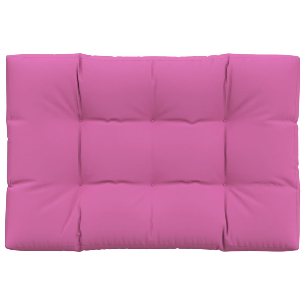 Coussin de palette vidaxl 120x80x12 cm rose tissu