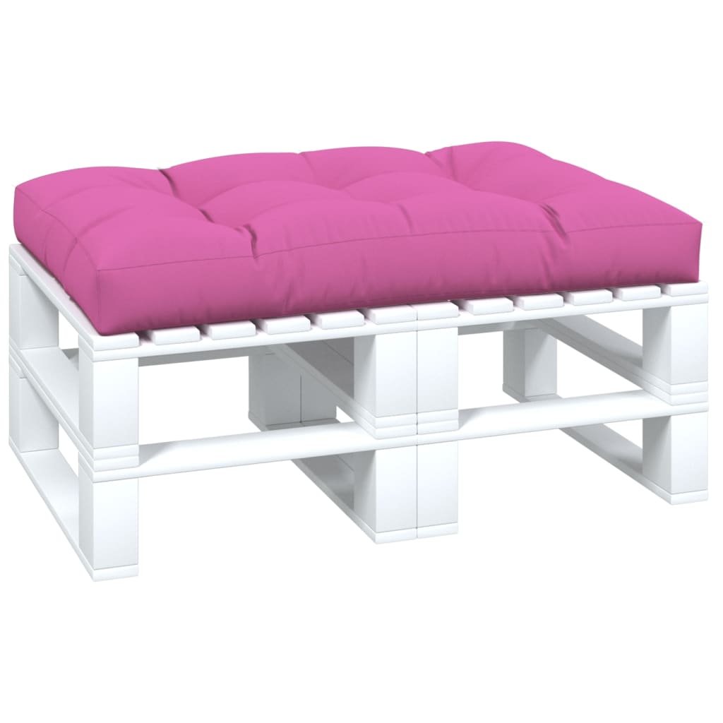 Coussin de palette vidaxl 120x80x12 cm rose tissu