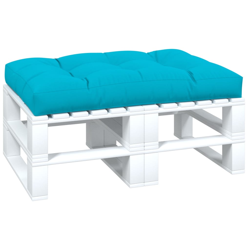 Coussin de palette Vidaxl 120x80x12 cm Turquoise en tissu