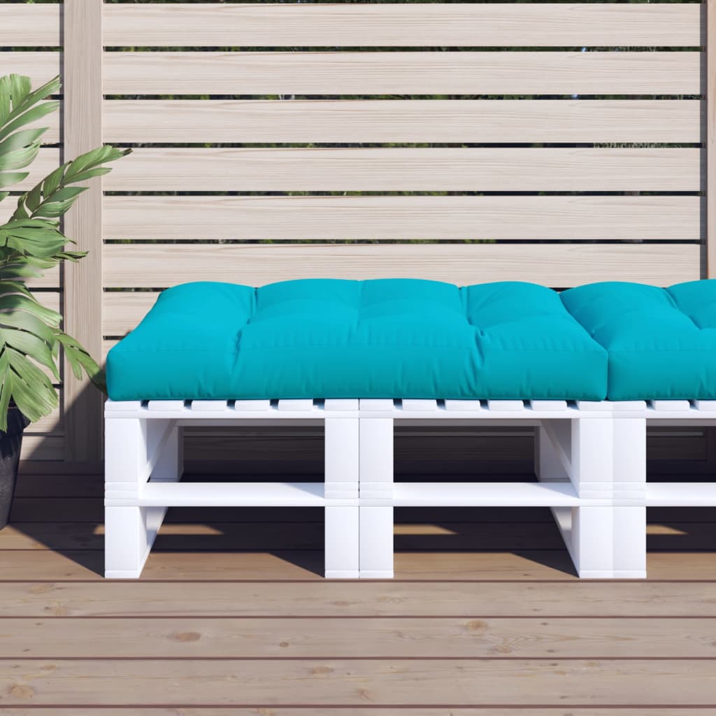 Coussin de palette Vidaxl 120x80x12 cm Turquoise en tissu