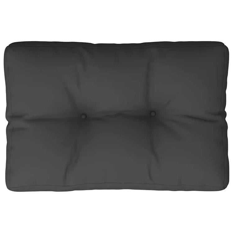 Coussin de palette vidaxl 50x40x12 cm tissu noir