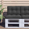 Coussin de palette vidaxl 50x40x12 cm tissu noir