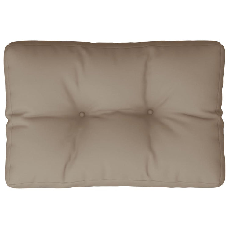 Coussin de palette vidaxl 50x40x12 cm tissu taupe