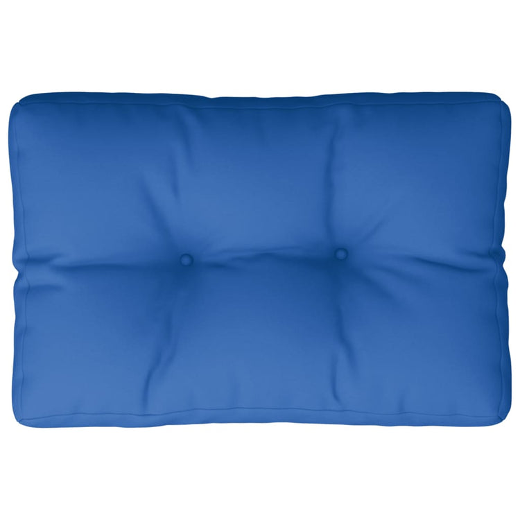 Coussin de palette vidaxl 50x40x12 cm tissu bleu royal