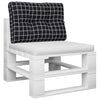 VidaXL coussin de palette motif losange 50x40x12 cm tissu noir