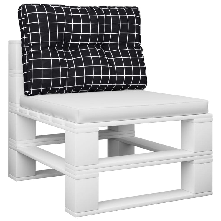 VidaXL coussin de palette motif losange 50x40x12 cm tissu noir