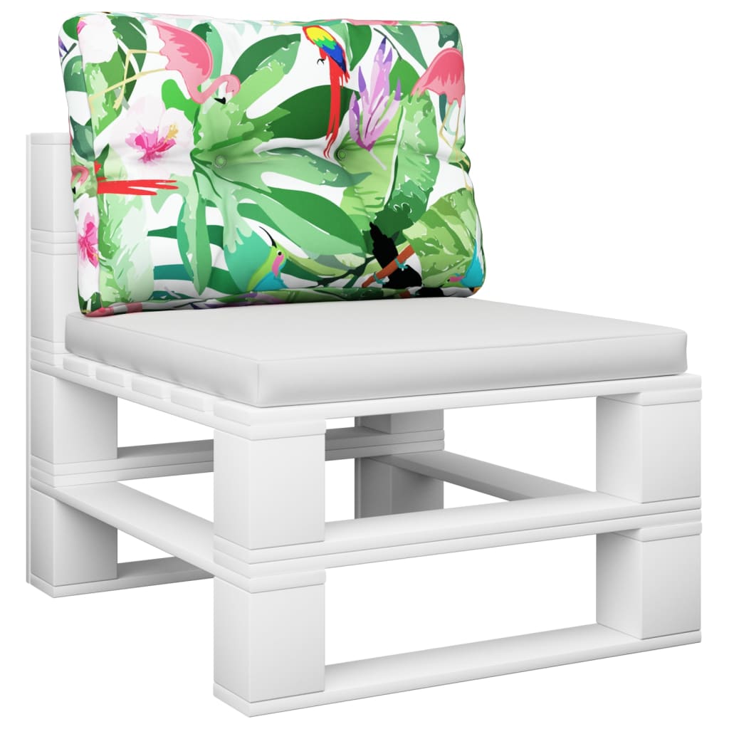 Coussin de palette vidaxl 50x40x12 cm tissu multi-colorant