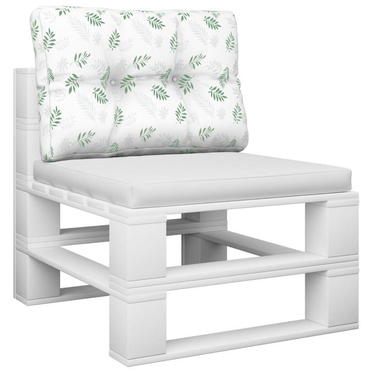 VidaXL coussin palette motif feuille 50x40x12 cm tissu