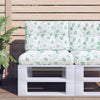 VidaXL coussin palette motif feuille 50x40x12 cm tissu