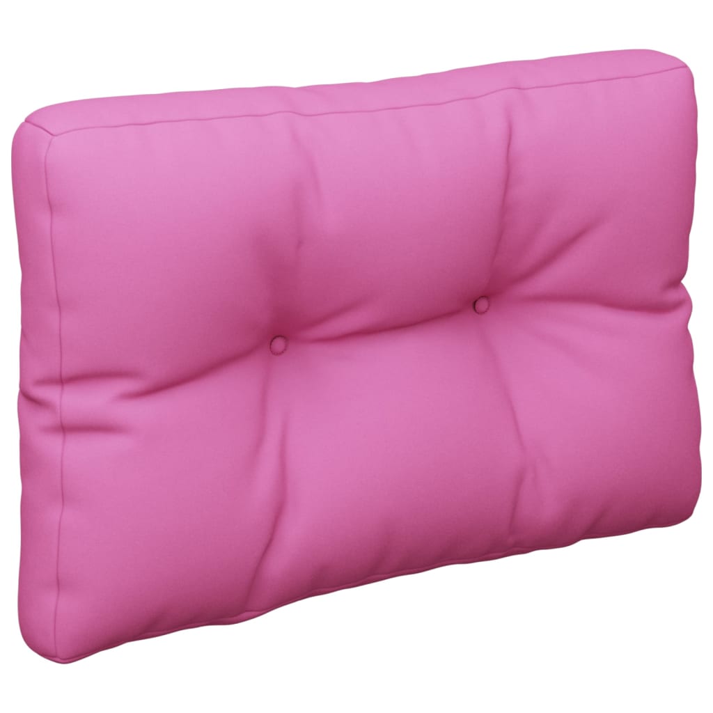 Coussin de palette vidaxl 50x40x12 cm tissu rose