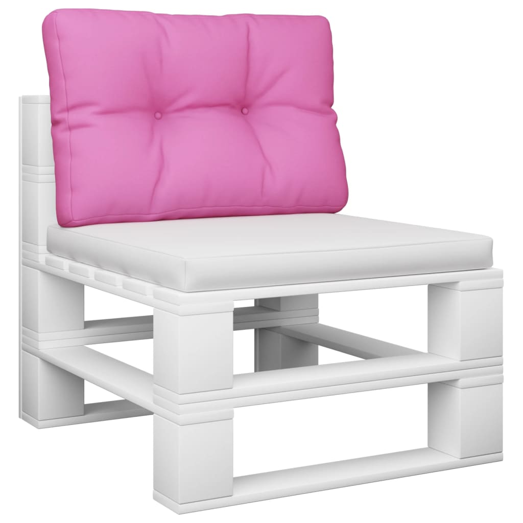 Coussin de palette vidaxl 50x40x12 cm tissu rose