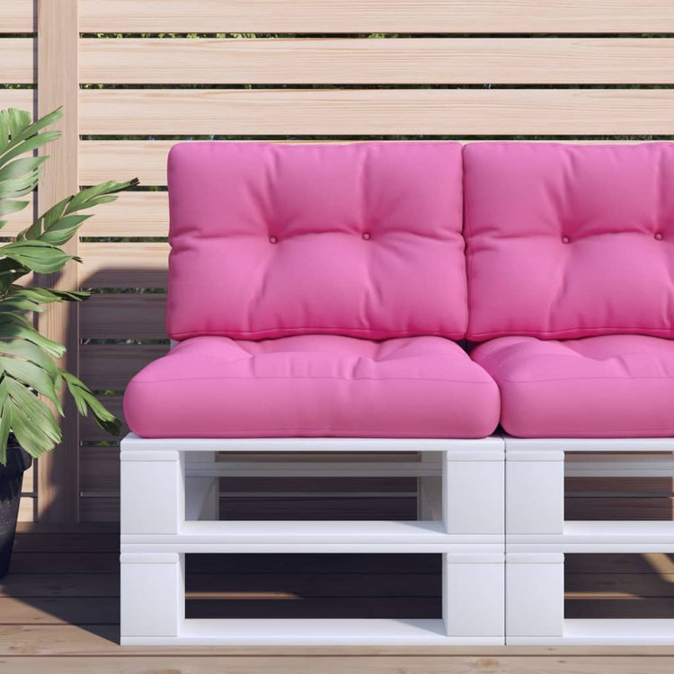 Coussin de palette vidaxl 50x40x12 cm tissu rose